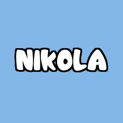 Coloriage prénom NIKOLA