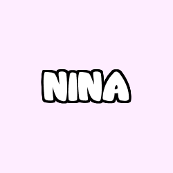 Coloriage prénom NINA