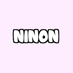 Coloriage prénom NINON