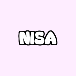 Coloriage prénom NISA