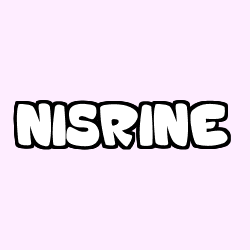 Coloriage prénom NISRINE