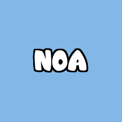Coloriage pr&eacute;nom NOA