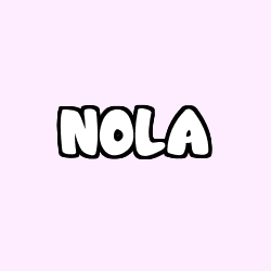 Coloriage prénom NOLA