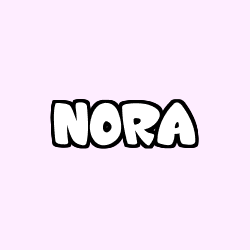 Coloriage prénom NORA