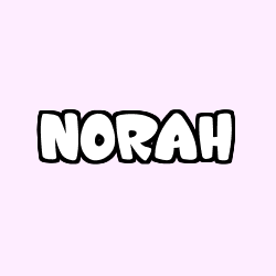 Coloriage prénom NORAH