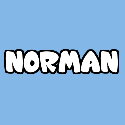 Coloriage prénom NORMAN