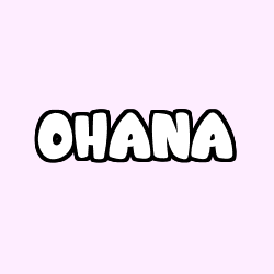 Coloriage prénom OHANA