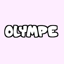 Coloriage pr&eacute;nom OLYMPE