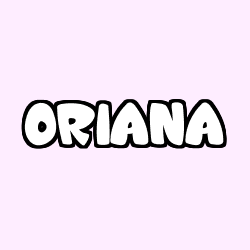 Coloriage pr&eacute;nom ORIANA