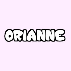 Coloriage pr&eacute;nom ORIANNE