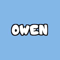Coloriage prénom OWEN
