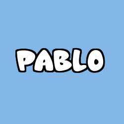 Coloriage prénom PABLO