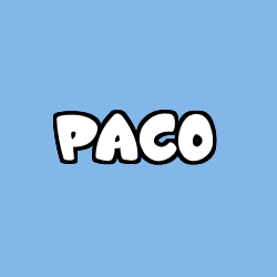 Coloriage prénom PACO