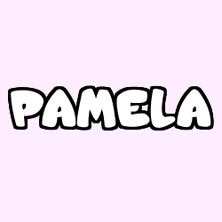 Coloriage prénom PAMELA