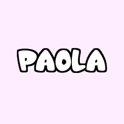 Coloriage prénom PAOLA
