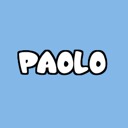 Coloriage prénom PAOLO