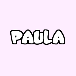 Coloriage prénom PAULA
