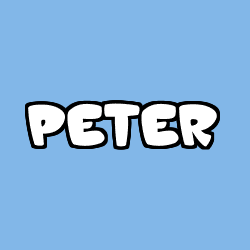 Coloriage prénom PETER