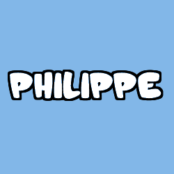 Coloriage prénom PHILIPPE