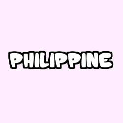 Coloriage prénom PHILIPPINE