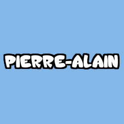 Coloriage prénom PIERRE-ALAIN
