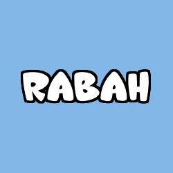 Coloriage prénom RABAH