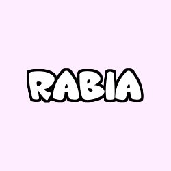 Coloriage prénom RABIA