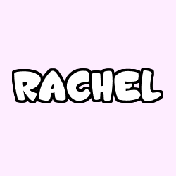 Coloriage prénom RACHEL