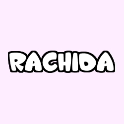 Coloriage prénom RACHIDA