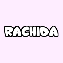 Coloriage pr&eacute;nom RACHIDA