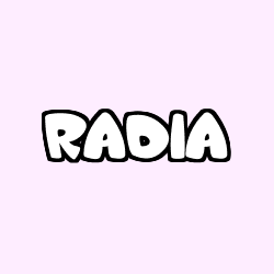 Coloriage prénom RADIA