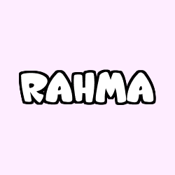 Coloriage prénom RAHMA