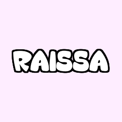 Coloriage prénom RAISSA