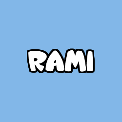 Coloriage prénom RAMI