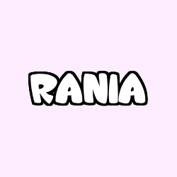 Coloriage prénom RANIA