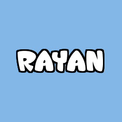 Coloriage prénom RAYAN