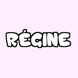 Coloriage pr&eacute;nom R&Eacute;GINE