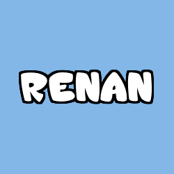 Coloriage prénom RENAN