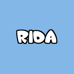Coloriage prénom RIDA