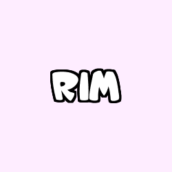 Coloriage prénom RIM