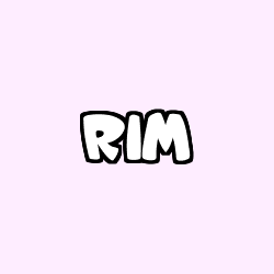 Coloriage pr&eacute;nom RIM
