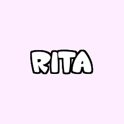 Coloriage pr&eacute;nom RITA