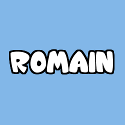 Coloriage prénom ROMAIN