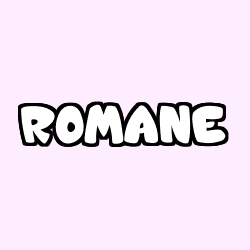 Coloriage prénom ROMANE