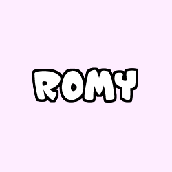 Coloriage prénom ROMY