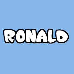 Coloriage prénom RONALD