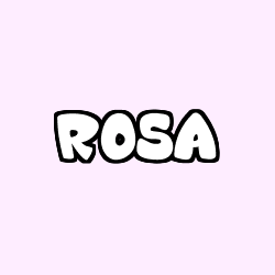 Coloriage prénom ROSA