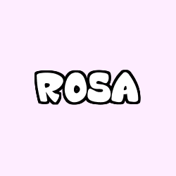 Coloriage pr&eacute;nom ROSA