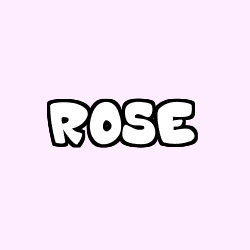 Coloriage prénom ROSE