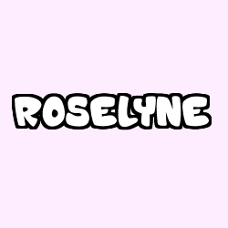 Coloriage pr&eacute;nom ROSELYNE
